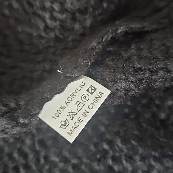 NEW Pretty Garden Open Cardigan Knit "Rock & Love" Black Medium Sweater - Picture 6 of 6